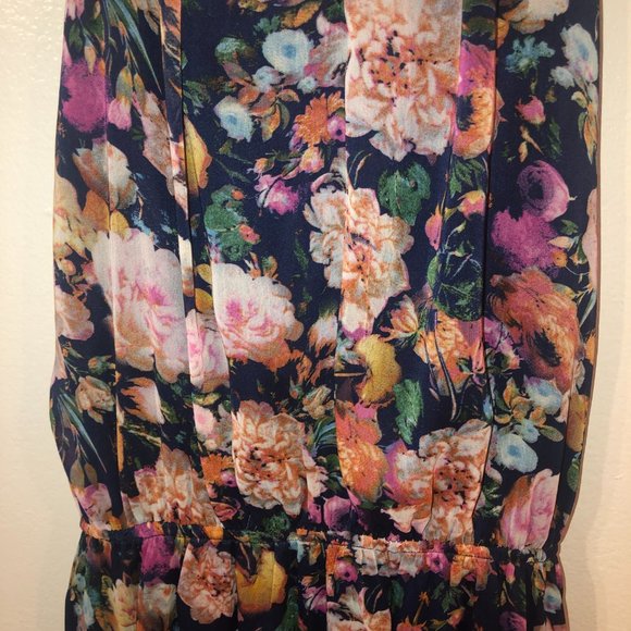 NWOT FATE Ruby Maxi Halter Dress Medium Women Blue Floral Easter - Picture 4 of 5